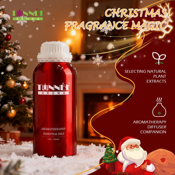 AROMA TUNNEL 500ML Christmas Series 100% Plant Pure Essential Oil Aromatherapy Diffuser Aromatherapy Oil Indoor Air Cleaner