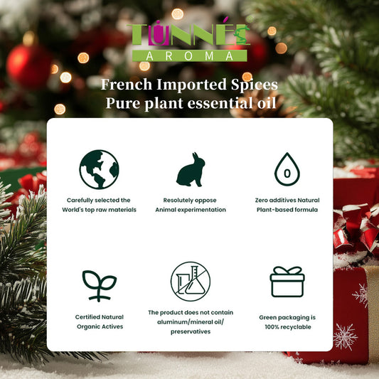 AROMA TUNNEL 500ML Christmas Series 100% Plant Pure Essential Oil Aromatherapy Diffuser Aromatherapy Oil Indoor Air Cleaner